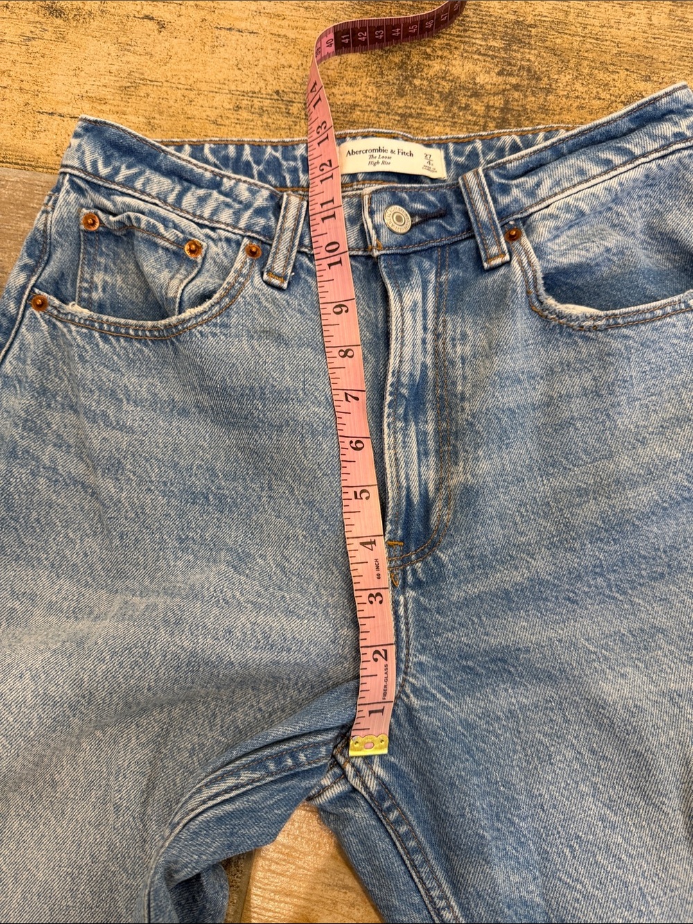 Abercrombie & Fitch The Loose High Rise Curve Love Jeans Size 27 4R - Picture 7 of 8